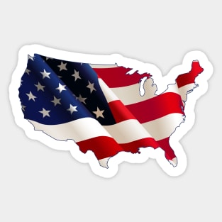 American Flag Sticker